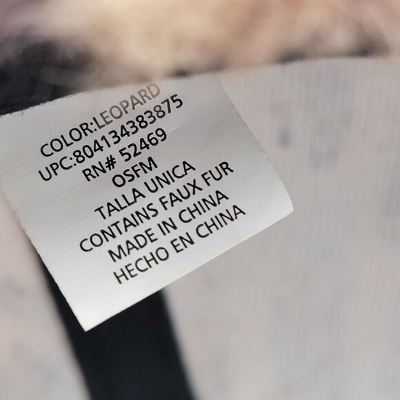 Leopard Print Faux Fur Hat With Adjustable Strap - Picture 6 of 13